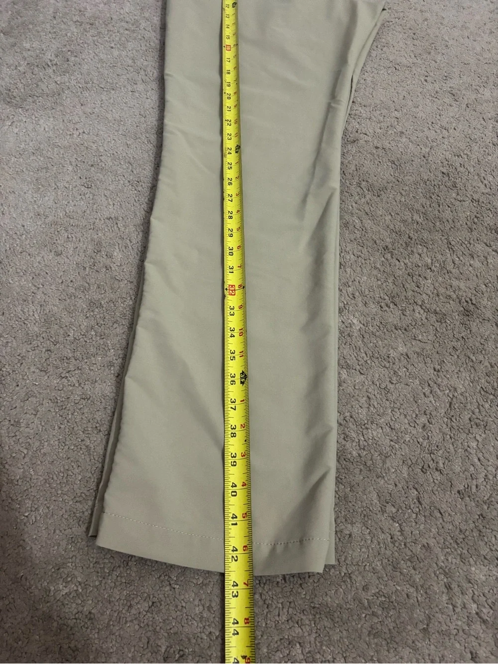 Under Armour Match Play Golf Pants Men Beige Straight Leg Nylon Blend Stretch